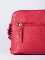 Lakeland Leather Red Alston Curved Leather Cross-Body Bag - Image 5 of 7