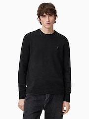 AllSaints Black Statten Crew Jumper - Image 1 of 7