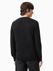 AllSaints Black Statten Crew Jumper - Image 2 of 7