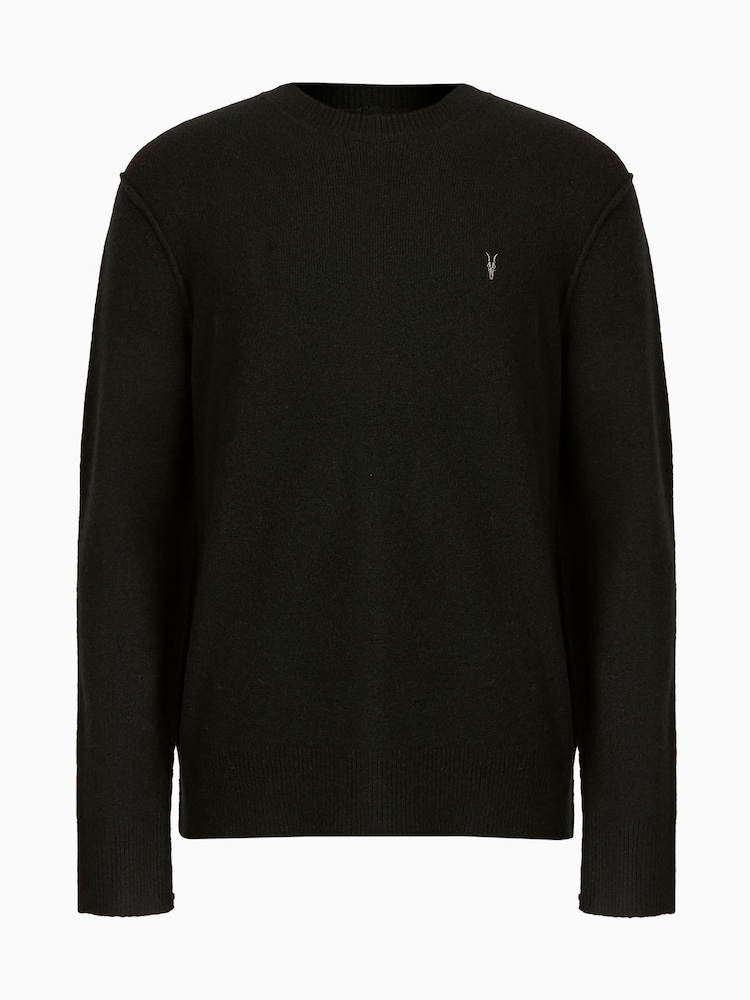 AllSaints Statten Black Crew Neck Jumper - Imagem 8 de 8