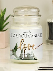 Personalised Love Large Scented Candle Jar by PMC - Image 2 of 3