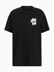 AllSaints Black Spray 100% Organic Cotton T-Shirt - Image 6 of 6
