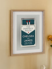 Personalised "The Perfect Match" Couples Oak Framed Print by PMC - Image 3 of 3