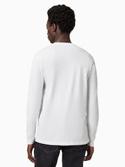 أبيض - AllSaints Brace Long Sleeve Crew Neck 100% Organic Cotton T-Shirt - صورة 5 من 6