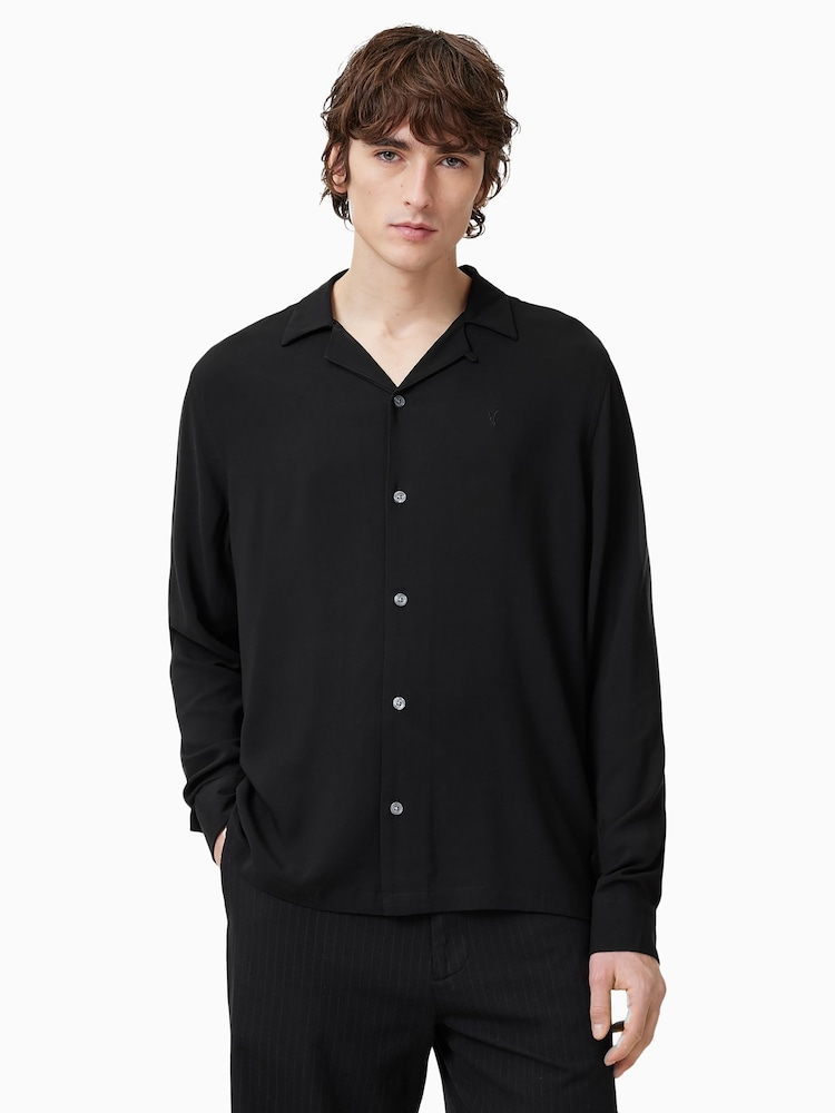 AllSaints Black Venice Long Sleeves T-Shirt - Image 1 of 5