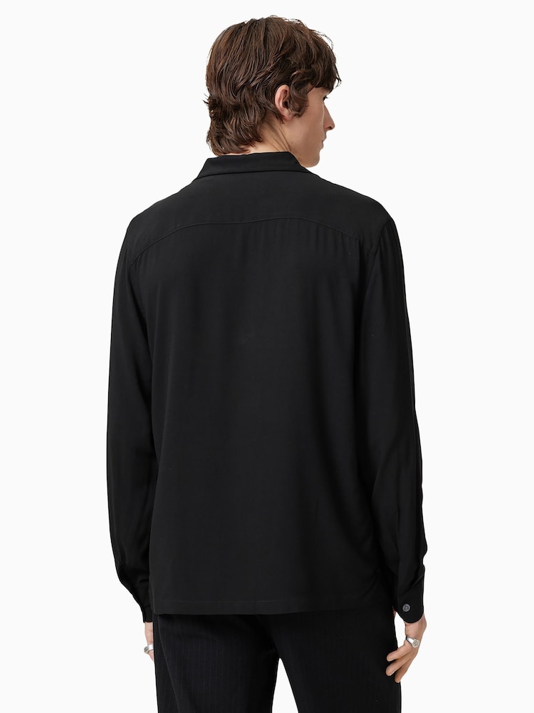 AllSaints Black Venice Long Sleeves T-Shirt - Image 2 of 5