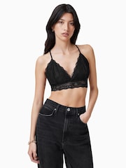 AllSaints Black Erity Lace Bralette - Image 1 of 8