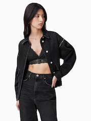 AllSaints Black Erity Lace Bralette - Image 4 of 8