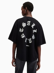 AllSaints Black Tieroth Amelie 100% Organic Cotton T-Shirt - Image 5 of 6