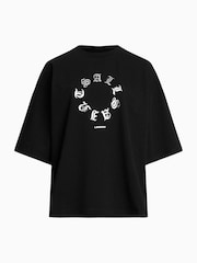 AllSaints Black Tieroth Amelie 100% Organic Cotton T-Shirt - Image 6 of 6