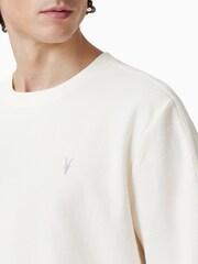 AllSaints White Rowe Crew 100% Organic Cotton T-Shirt - Image 5 of 6