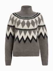 AllSaints Grey Tara Jumper - Image 6 of 6