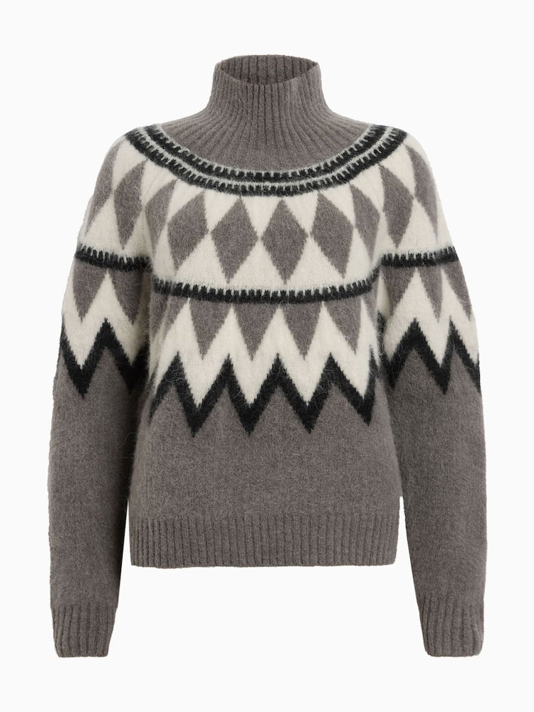 AllSaints Grey Tara Jumper - Image 6 of 6