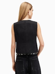 AllSaints Black Averie Ten Waistcoat - Image 6 of 7