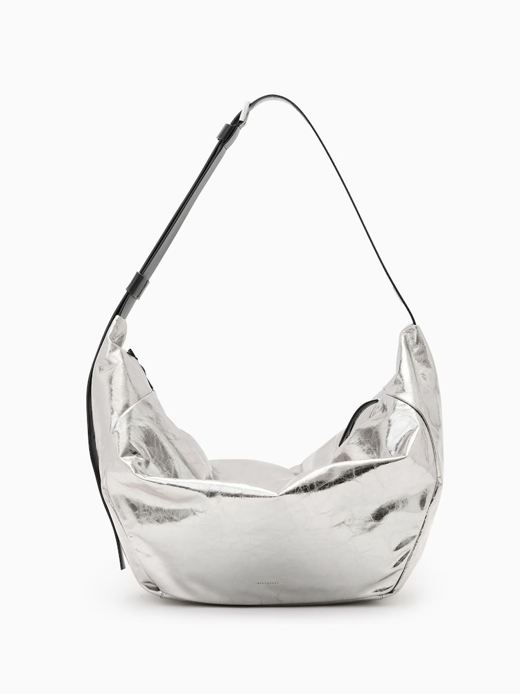 AllSaints Grey Oversized Madea Bag - Image 1 of 6