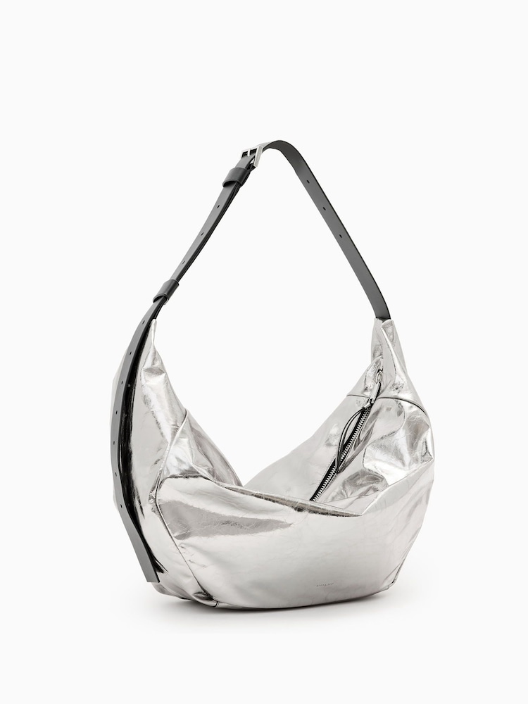 AllSaints Grey Oversized Madea Bag - Image 2 of 6