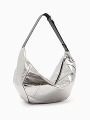 AllSaints Grey Oversized Madea Bag - Image 3 of 6