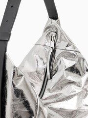 AllSaints Grey Oversized Madea Bag - Image 4 of 6