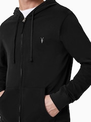 Allsaints Black 100% Cotton Brace Hoodie - Image 5 of 7