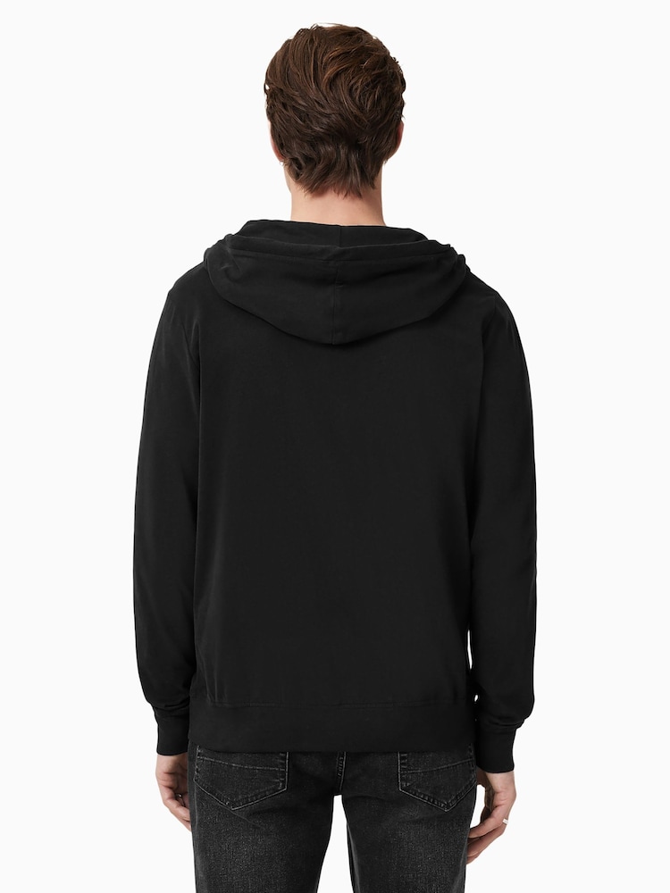 Allsaints Black 100% Cotton Brace Hoodie - Image 6 of 7