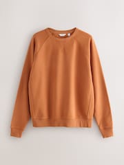 Ochre Orange Crew Sweatshirt Heavyweight Garment Washed - Image 5 of 7