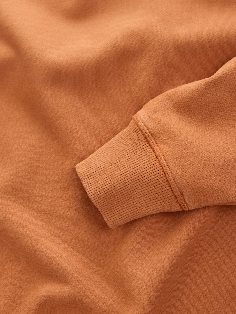 Ochre Orange Crew Sweatshirt Heavyweight Garment Washed - Image 7 of 7
