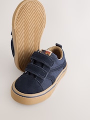 Blue Navy Standard Fit (F) Touch Fastening Skate Trainers - Image 4 of 6