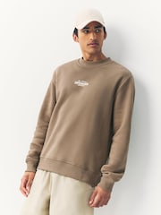 Neutral Cotton Rich Crew Graphic Sweatshirt - Image 3 of 8