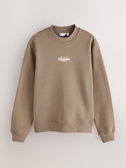 Neutral Cotton Rich Crew Graphic Sweatshirt - Image 6 of 8