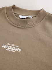 Neutral Cotton Rich Crew Graphic Sweatshirt - Image 7 of 8