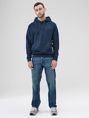 Navy Blue Heavyweight Washed Hoodie - Image 3 of 5