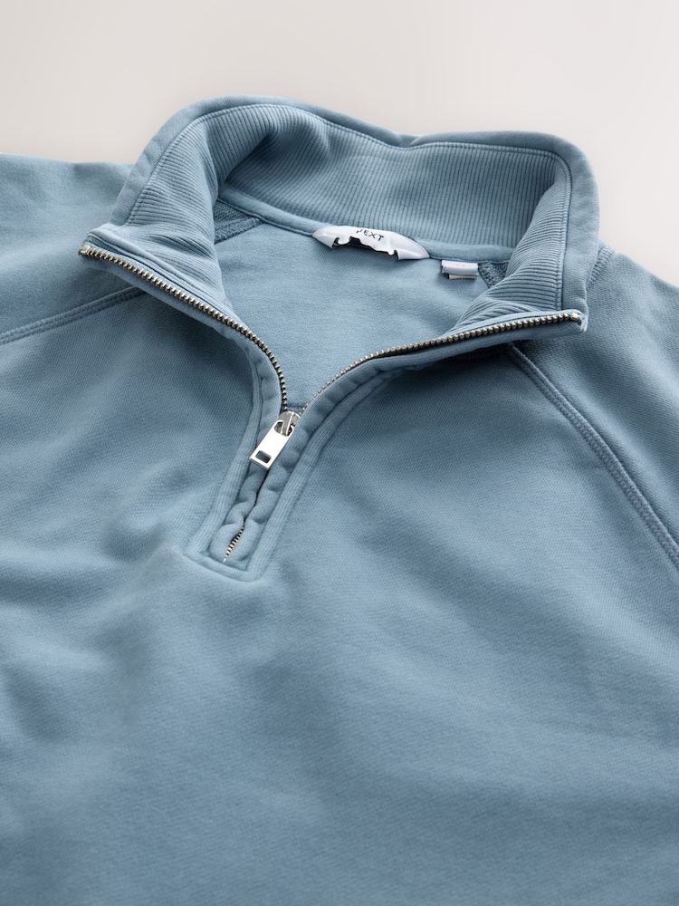 Airforce Blue Heavyweight Washed Hoodie - Image 3 of 3 Airforce Blue Heavyweight Washed Hoodie - Image 3 of 3