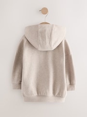 Oatmeal Marl Long Sleeve Soft Touch Hoodie (3mths-7yrs) - Image 2 of 5