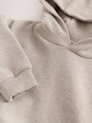Oatmeal Marl Long Sleeve Soft Touch Hoodie (3mths-7yrs) - Image 4 of 5