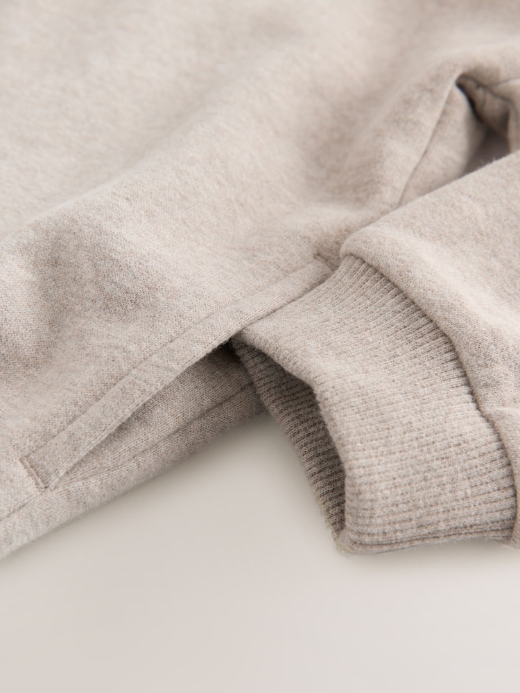 Oatmeal Marl Long Sleeve Soft Touch Hoodie (3mths-7yrs) - Image 5 of 5