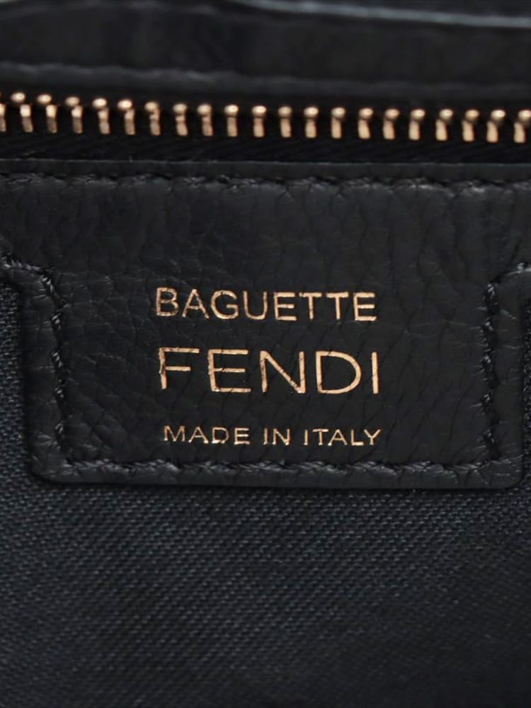 Fendi Nappa Leather Bag With Motif - Image 9 of 9