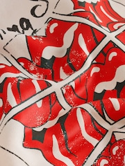 Ecru White Rolling Stones Licence Graphic Print Crew Sweatshirt - Image 8 of 8