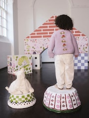 Purple Cath Kidston Floral Cable Cardigan (3mths-7yrs) - Image 5 of 10
