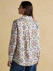 Joules Claudia Cream Boyfriend Shirt - Image 2 of 8