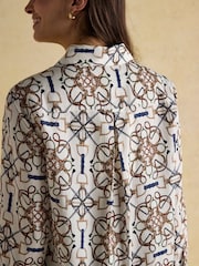 Joules Claudia Cream Boyfriend Shirt - Image 5 of 8