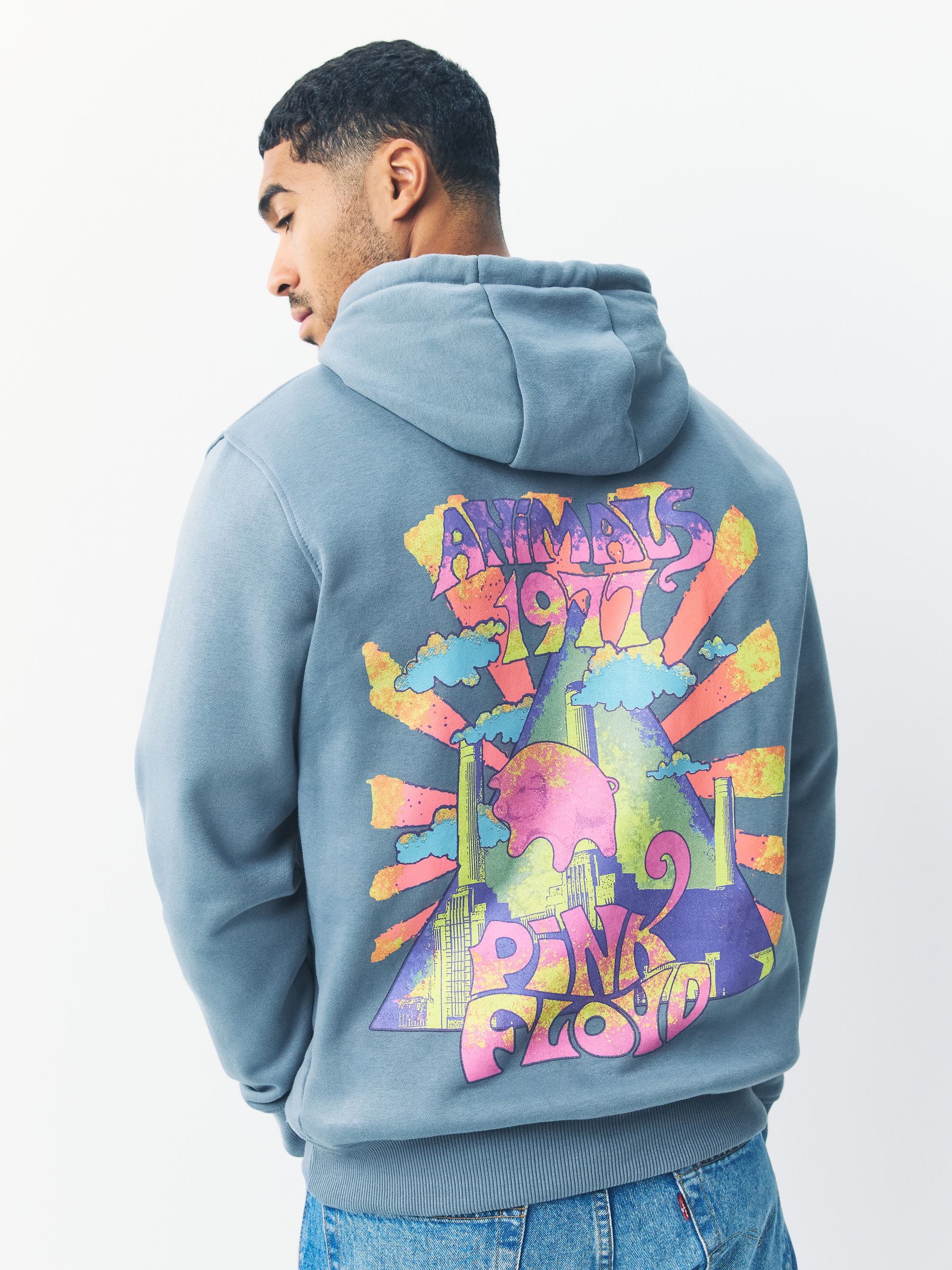 Buy Blue Pink Floyd License Graphic Hoodie from Next USA