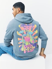Blue Pink Floyd License Graphic Hoodie - Image 1 of 11