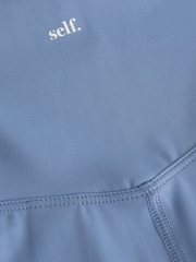 self. Blue High Waist Leggings - Image 6 of 7