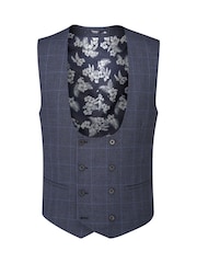 Azul - Doble botonadura - Skopes Double Breasted Scoop Anello Suit Waistcoat - Imagen 4 de 4