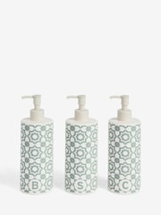 Set of 3 Tile Geo Reusable Dispenser Bottles - Imagen 1 de 1
