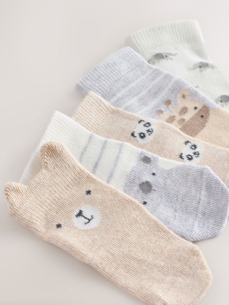 Neutral Baby Socks 5 Pack (0mths-2yrs) - Image 2 of 4