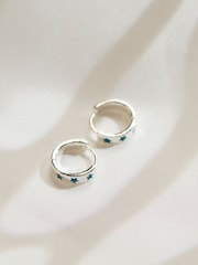 FatFace Teal Blue Enamel Star Stud Earrings - Image 2 of 2