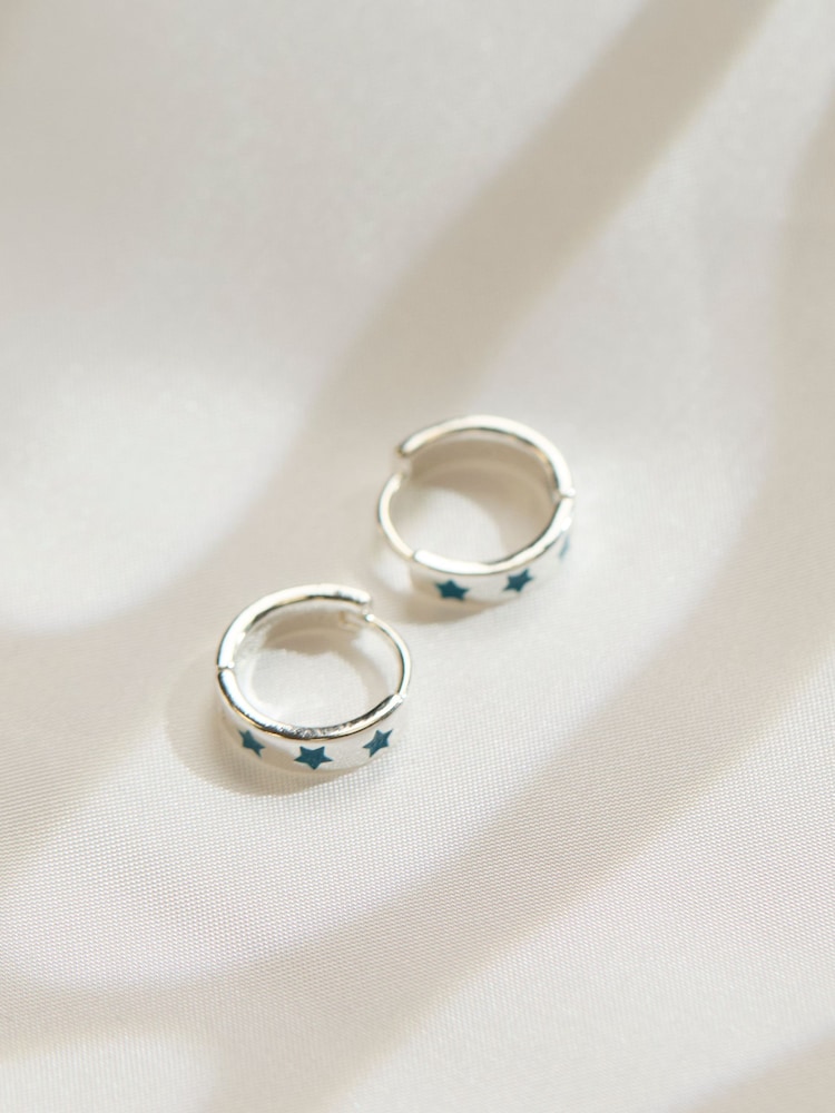 FatFace Teal Blue Enamel Star Stud Earrings - Image 2 of 2 FatFace Teal Blue Enamel Star Stud Earrings - Image 2 of 2