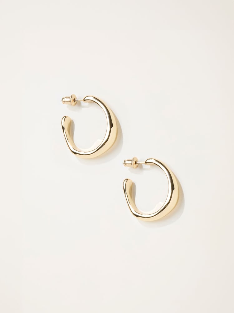 FatFace Gold Tone Chunky Hoop Earrings - Image 1 of 2