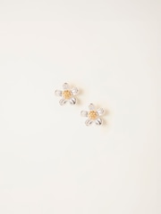 FatFace Silver Tone Daisy Stud Earrings - Image 1 of 2